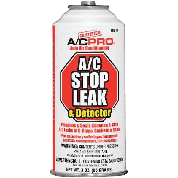 3 Oz. R-134a Refrigerant with Stop Leak & Detector